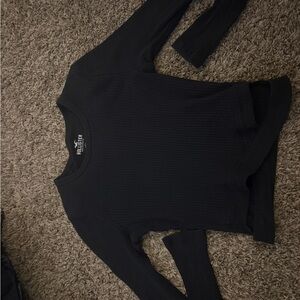 Hollister Dark Charcoal Crew Neck Tee